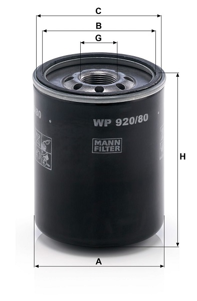 Фильтр масляный MANN WP92080