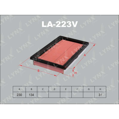 Фильтр воздушный LYNX LA223V