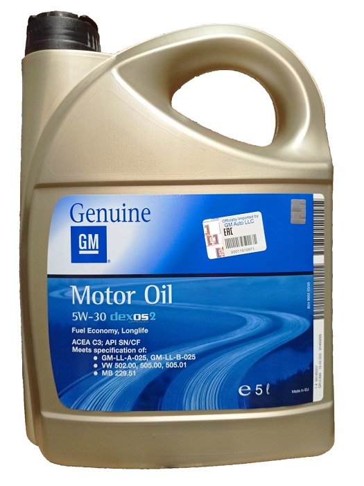 Моторное масло GM Dexos2 5w-30 SN 5л