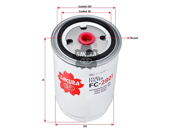 Фильтр топливный SAKURA FC2801 широкий