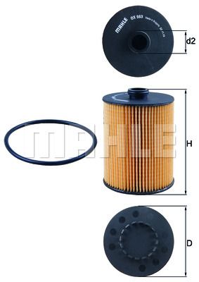 Фильтр масляный KNECHT OX983D _