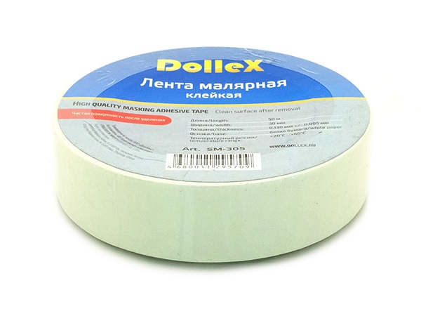 DOLLEX Скотч малярный 30мм-50м 