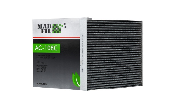 Фильтр салонный Madfil AC108C угольный