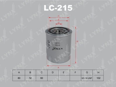 Фильтр масляный LYNX  LC215 _