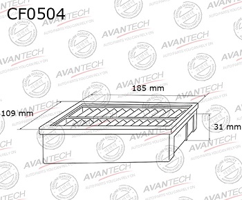 Фильтр салонный AVANTECH CF0504   Ц