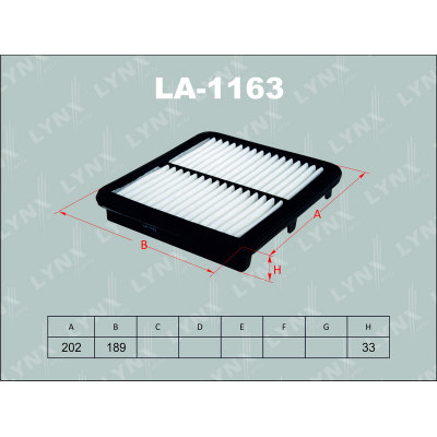 Фильтр воздушный LYNX LA1163 _