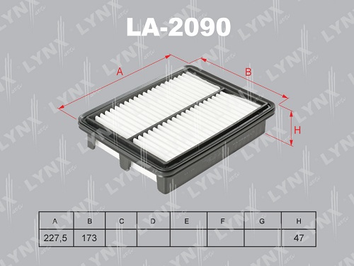 Фильтр воздушный LYNX LA2090