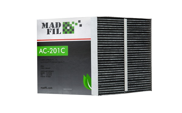 Фильтр салонный Madfil AC201C угольный