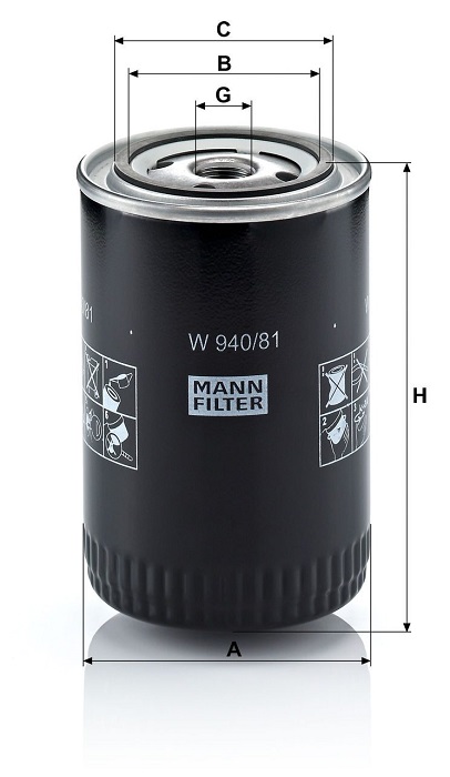 Фильтр масляный MANN W94081