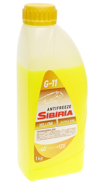 SIBIRIA Антифриз жёлтый  -40°C G11/G12 1кг