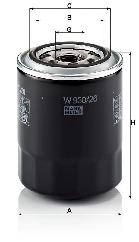 Фильтр масляный MANN W93026