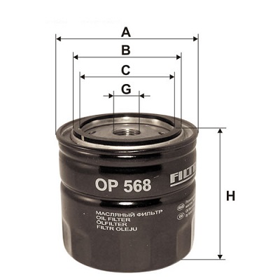 Фильтр масляный FILTRON OP568