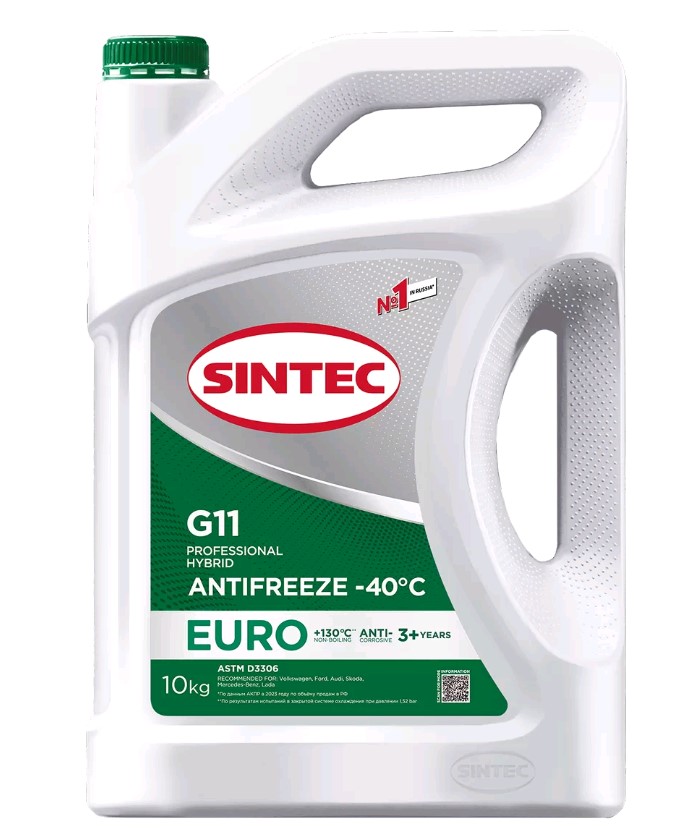 SINTEC Антифриз зелёный -40 EURO G11 10л