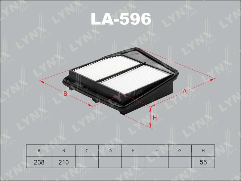 Фильтр воздушный LYNX LA596