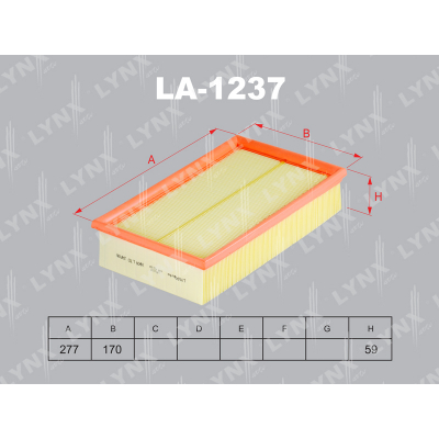 Фильтр воздушный LYNX LA1237