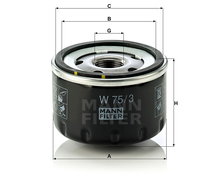 Фильтр масляный MANN W753