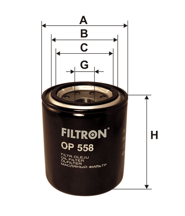 Фильтр масляный FILTRON OP558