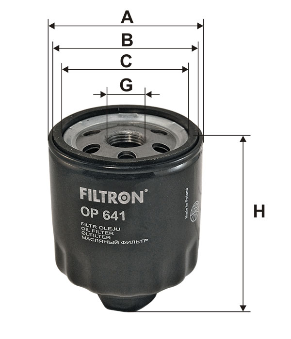 Фильтр масляный FILTRON OP641