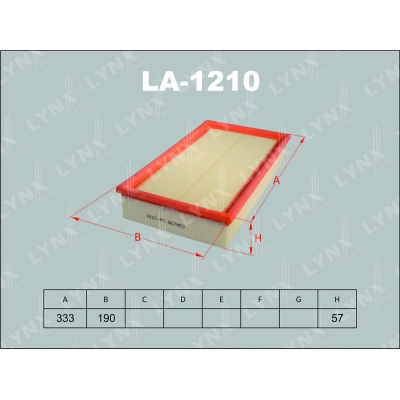Фильтр воздушный LYNX LA1210   Ц