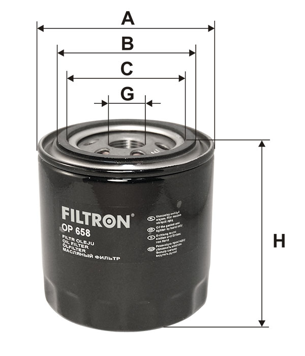 Фильтр масляный FILTRON OP658