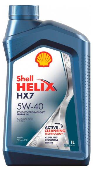 Моторное масло Shell HX7 5w-40 1л