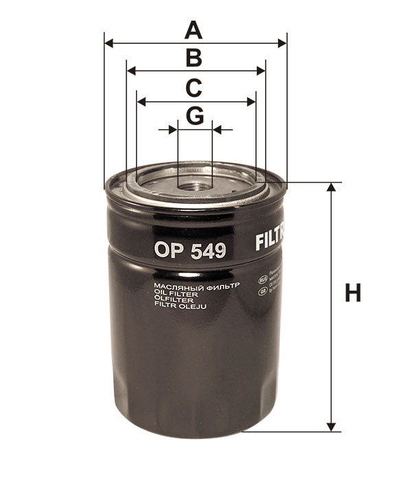 Фильтр масляный FILTRON OP549