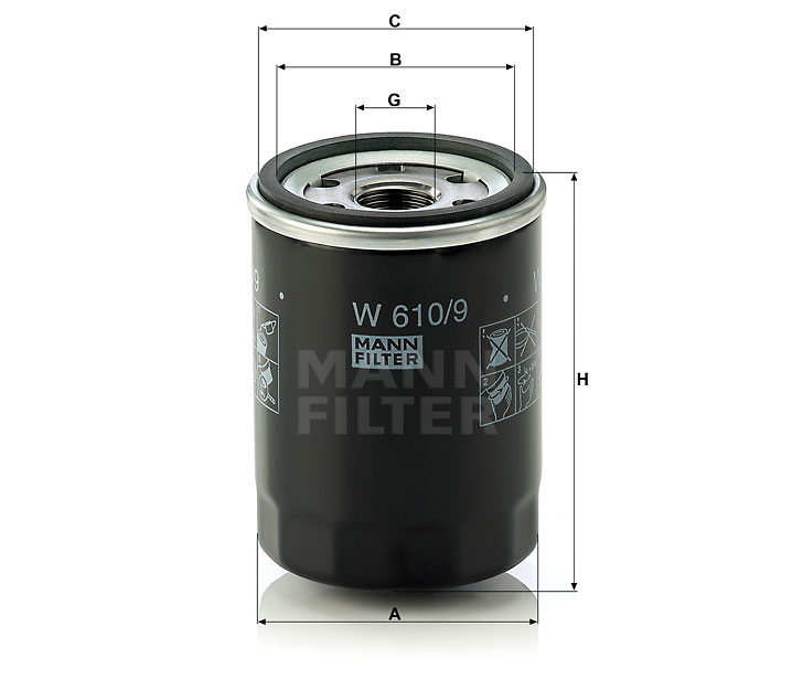 Фильтр масляный MANN W6109