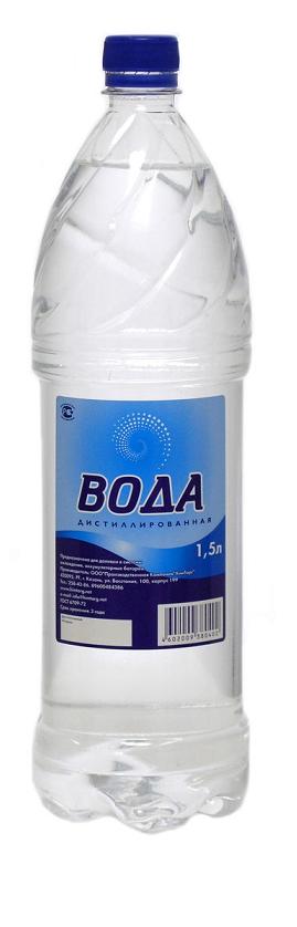 Вода дистиллированная   1,5л
