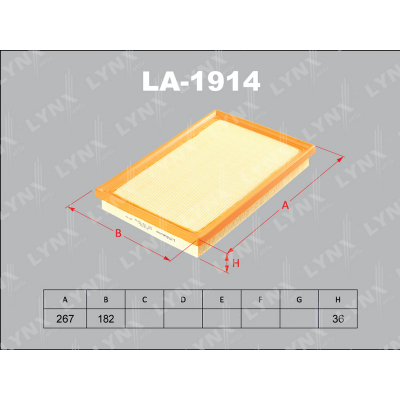 Фильтр воздушный LYNX LA1914