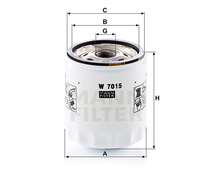 Фильтр масляный MANN W7015