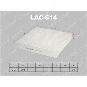Фильтр салонный LYNX LAC514 (preview)